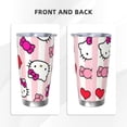 thumbnail image 3 of Lsque Sanrio Pattern 20oz Car Cup with Lid and Straw, Insulated Coffee Cup with Straw Topper, Spill Proof Travel Coffee Mug, Stainless Steel Tumble, 3 of 8