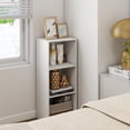 thumbnail image 5 of HOMLUX Luder 3-Tier Cube 31.5" Bookcase, Wood Storage Shelf, Small Bookshelf for Home Office & Bedroom, White, 5 of 10