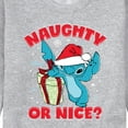 thumbnail image 3 of Lilo & Stitch - Naughty Or Nice - Men's Crew Neck Fleece Pullover, 3 of 5