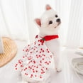 thumbnail image 6 of Adjustable Cherry Print Pet Dress – Summer Dog & Cat Clothing with D-Ring, Elastic Straps for Birthdays, Holidays (15x10x5cm), 6 of 8