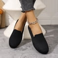 thumbnail image 5 of oqasdz Women's Casual Shoes Breathable Knit Solid Color Slip On Shoes with Soft Sole Lightweight Comfort Walking Loafers Versatile Summer Outdoor, 5 of 7