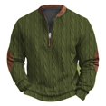 thumbnail image 2 of Sweatshirts for Men 2026 Fall Winter Long Sleeve Half Zip Casual Stand Collar Sweatshirt Mens Pullover Top, 2 of 3