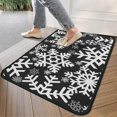 thumbnail image 4 of Black Christmas Snowflake Pattern Door Rugs,Washable Non Slip Door Mats Indoor,Decorative Door Mats,Entry Mat Indoor for Entrance,Bedroom,Kitchen,Bathroom,30"x17", 4 of 6