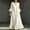 White, variant on QUNYINEY 3/4 Sleeve Casual Dresses for Women with Pockets Maxi Flowy A Line Dress Vacation Solid Loose Fit V Neck Dresses