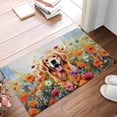 thumbnail image 2 of Welcome Spring Summer Golden Retriever Portrait Flower Blue Sky Doormat Goldens Dog Lover Gifts Idea Indoor Outdoor Welcome Mat - 12001, 2 of 5