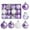 Purple, variant on Hvmvliv Christmas Tree Ornaments (12pcs) Plastic Shaped Painted Balls Christmas Gifts Christmas Tree Decoration Hanging Christmas Decoration Purple