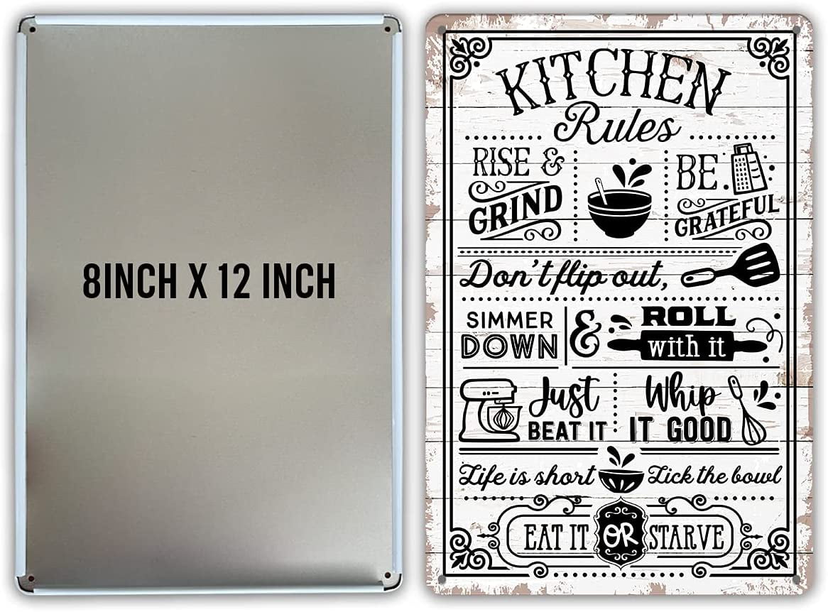 QIONGQI Funny Kitchen Quote The Dishes are Looking at Me Dirty Again Metal  Tin Sign Wall Decor Rustic Kitchen Signs with Sayings for Home Kitchen