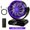 Dark Night Purple, variant on 9-Inch Rechargeable Smart Fan, 90° Vertical & 120° Oscillation, 5 Speeds, Remote, 12 LED Lights, Long Battery, Quiet for Outdoor