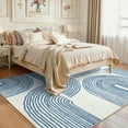 thumbnail image 5 of Garvee 5'x7' Modern Abstract Area Rug Washable Rugs, Rainbow Stripe Carpet with Non-Slip Backing Low Pile Floor Mat for Living Room Bedroom Home Office, Blue, 5 of 8