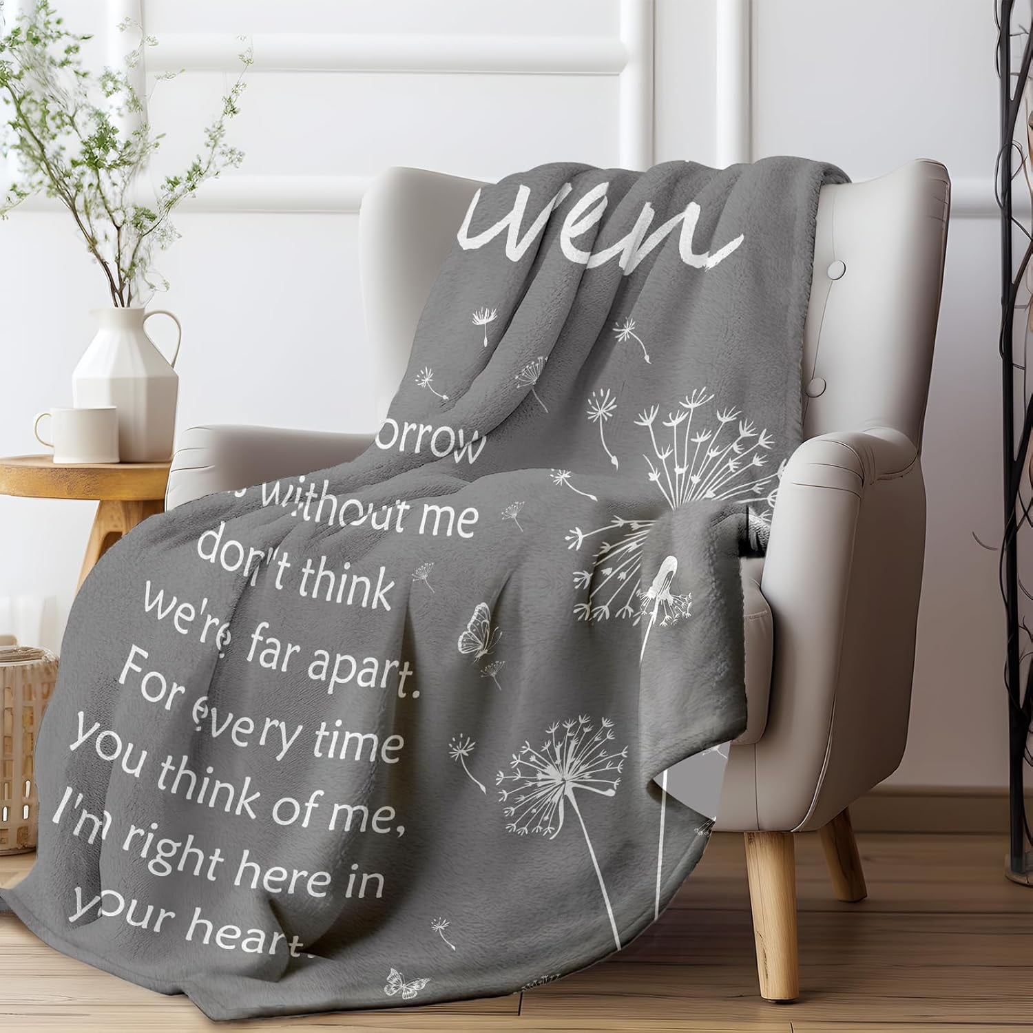 Memorial Sympathy Gifts for Loss of Loved One, Soft Flannel Memorial Blanket, Bereavement Gift Idea, Grief Condolences Sorry for Your Loss for Mom Dad Grandma Grandpa Sister