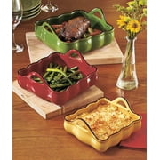 Bakeware set of 3 Handled Bakers Stoneware Oven Cookware Casseroles Multi-Color