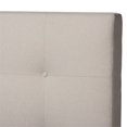 thumbnail image 4 of Baxton Studio Taida Queen Size Light Beige Upholstered Walnut Bed, 4 of 10