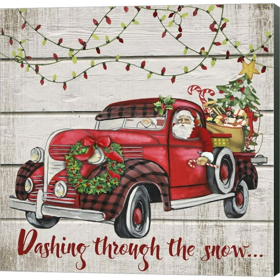 Vintage Christmas Truck-E by Jean Plout, Canvas Wall Art