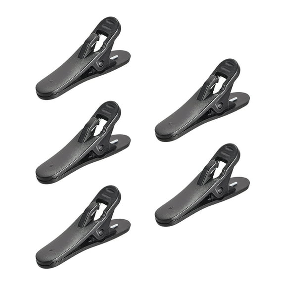 5 Pieces Earphone Clips Wire Hold Rotate Black Earphone Cable Clothing Clip for Headphone Wire