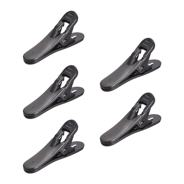 Clip de cable para auriculares de 5 piezas, sujeta el cable, gira, clip negro para ropa para el cable de los auriculares