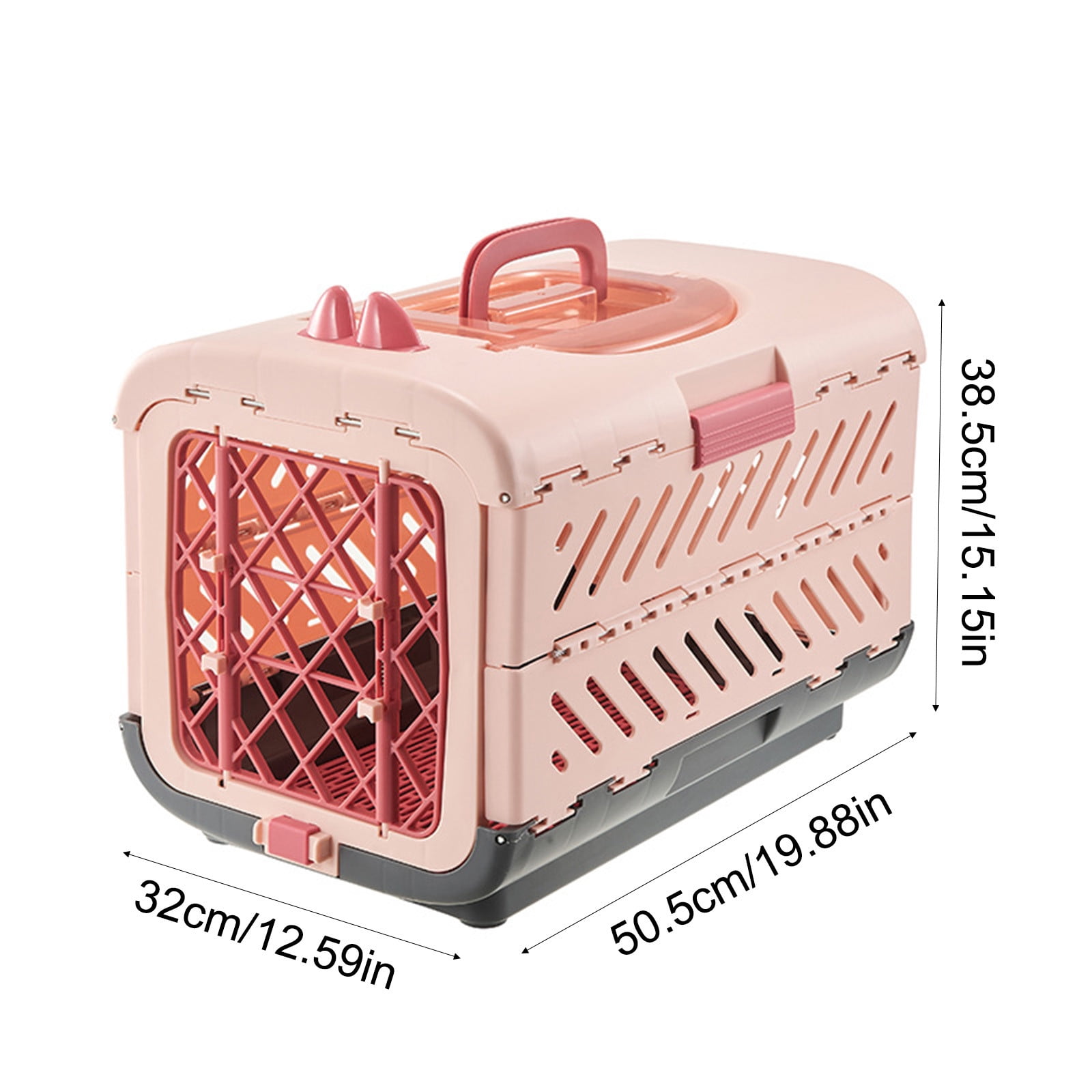 Nebwoak Foldable Large Pet Carrier, Airline Approved Collapsible Dog Crate with Top Opening, Portable Travel Crate for Cats and Small Dogs for Car & Handheld Use