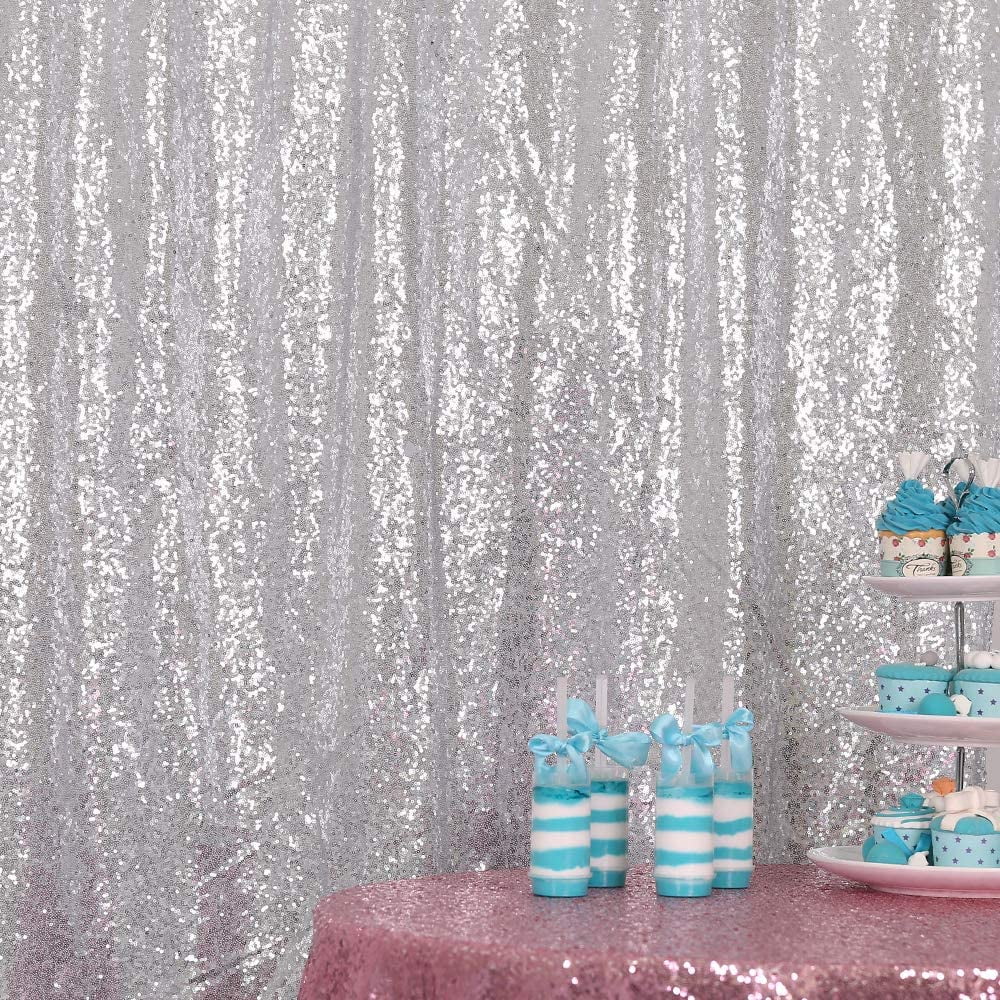 4ftx6.5ft Sequin Wedding Backdrop Sparkly Photography Backdrop For Wedding 