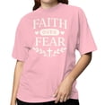 thumbnail image 2 of Faith Over Fear Women's Pink T-shirt, 2 of 3