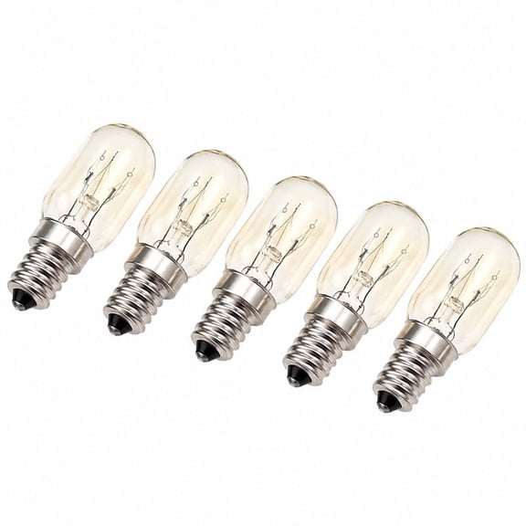 Homivra 5 PCS Replacement Refrigerator Light Bulb 15W E12 Industrial Light Bulb