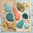 thumbnail image 2 of Plantilla de troquel de corte con diseño de concha marina para tarjetería y scrapbooking, 2 of 9