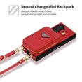 thumbnail image 2 of for Samsung Galaxy Z Fold 6 Wallet Case Crossbody Strap, Zipper Pocket Phone Case with Card Holder Wrist Strap Purse Stand Cover for Women Girls Compatible with Samsung Galaxy Z Fold 6, Red, 2 of 14