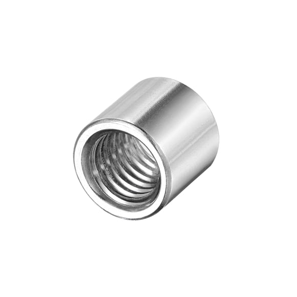 Unique Bargains Round Weld Nuts, M10 x 14mm x 13mm Weld On Bung Female Nut Threaded - 201 Stainless Steel Insert Weldable