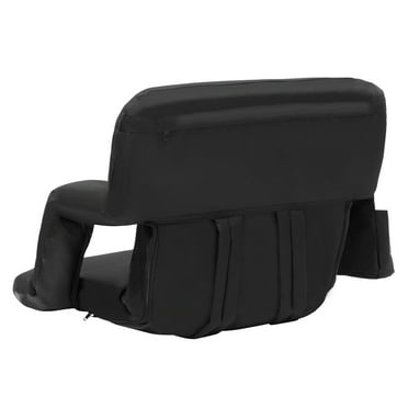 KFFKFF Arena Seating with Lumbar Support, Broad Auditorium Seat Back, Collapsible Cushioned Stadium Seating, Transportable Lounging Chair with Hook Pocket Drink Holder
