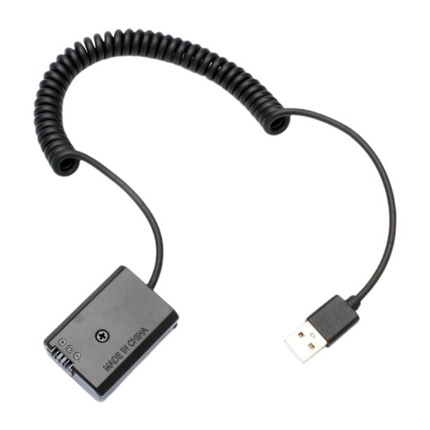 Adaptador de batería ficticia NP-FW50, kit de acoplador USB de CC, cargador de adaptador de corriente USB de 5 V y 2 A B