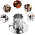 thumbnail image 4 of 2 Pcs Support de Tube Rond en Acier Inoxydable, Ensemble de Bride de Tringle, Support de Tringle de Garde-Robe, Support de Tringle à Vêtements, Support d'Extrémité de Tringle avec Vis, 4 of 8