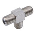thumbnail image 2 of 2X Paquete de 10 Combinaciones de Divisores de Cable Coaxial de Tipo F de 3 Vías Hembra A 3 Hembras para Video VCR Antena TV Cable Satélite, Plateado, 2 of 5
