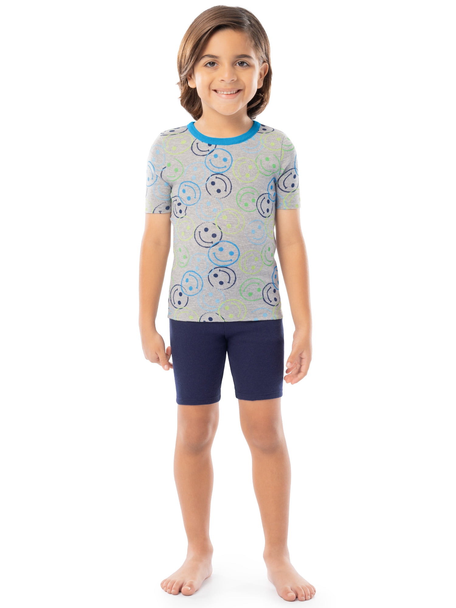 Fruit of the Loom Boy's Energize Snug Fit Pajama Sleep Sets, 4-Piece, Sizes 4-12