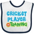 thumbnail image 3 of Inktastic Cricket Player in Training Boys or Girls Baby Bib, 3 of 4