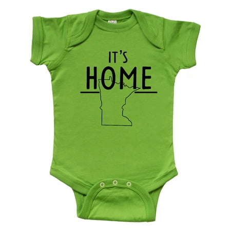 

Inktastic It s Home- Minnesota State Outline Gift Baby Boy or Baby Girl Bodysuit