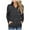 Black, variant on UJNDER Women's Sweatshirt Solid Color Stand Collar Zipper Pullover Long Sleeve Casual Winter Blue XXL