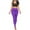 Purple, variant on asjyhkr Legging for Women 2 in 1 Skirt High Waist Stretch Breathable Pants Workout Running Yoga Tights