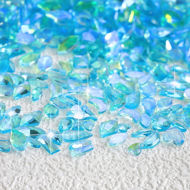 Variedad de cristales de uñas planas, pedrería de piedras preciosas para el diseño de uñas. Adepaton Uñas Postizas y Decoración