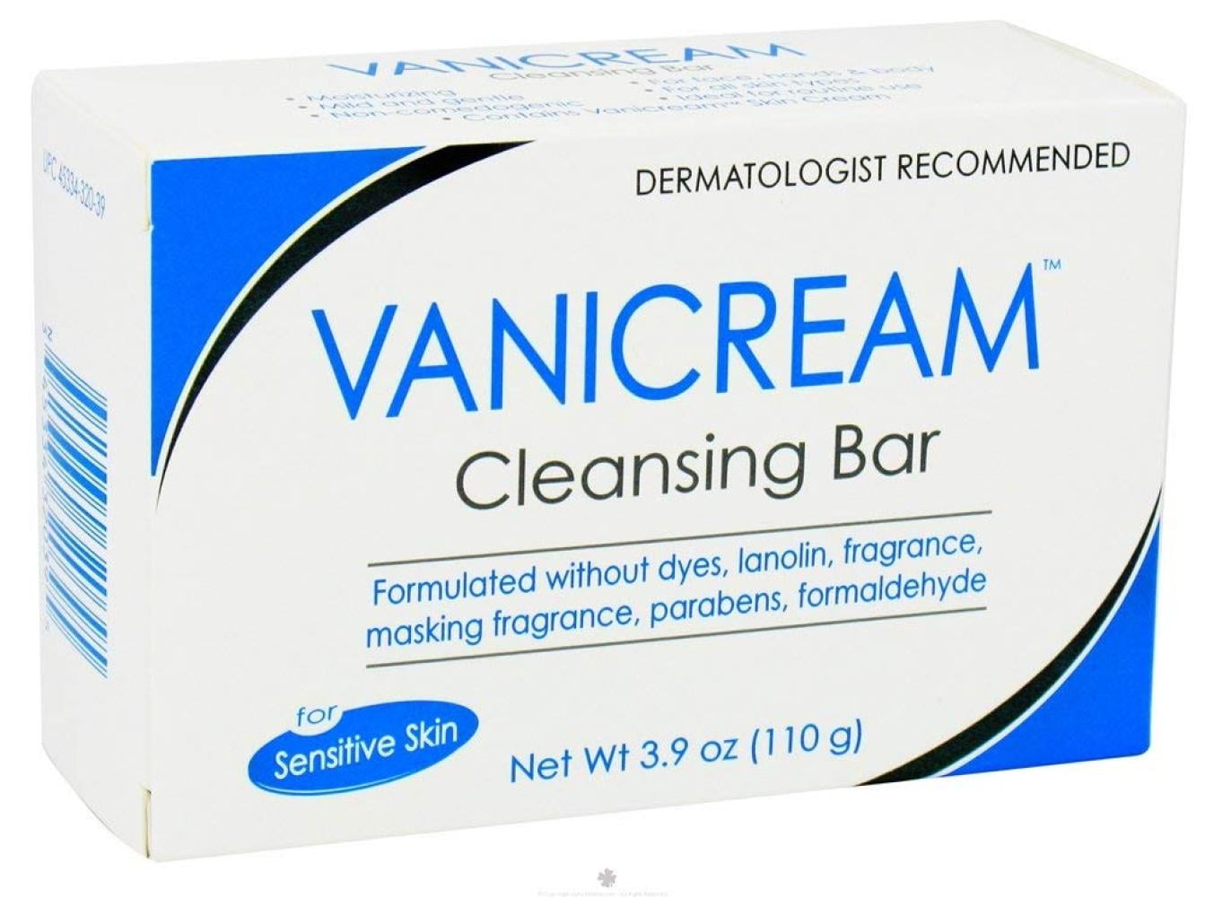 Vanicream Cleansing Bar for sensitive skin gently cleanses and moisturizes fragrance free