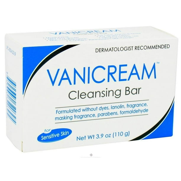 Vanicream Cleansing Bar for sensitive skin gently cleanses and moisturizes fragrance free
