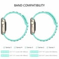 thumbnail image 2 of Adepoy Compatible for Apple Watch Band 38mm 40mm 42mm 44mm, Breathable Soft Silicone Wristbands Adjustable Bands for Apple iWatch Series 7, 6, 5, 4, 3, 2, 1, SE, Nike+, Edition", 2 of 7