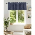 thumbnail image 6 of Blue and Valances for Windows Yellow Striped Geometric Valance Rod Pocket Light Filtering Short Window Treatments Curtains for Kitchen Bathroom Living Room Bedroom, 1 Panel, 54 x 18 Inch, 6 of 7