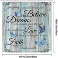 thumbnail image 2 of Rustic Farmhouse Shower Curtain, Blue Butterfly White Cotton Flower Inspirational Quotes Shabby Chic French Country Bathroom Decor Waterproof Fabric Shower Curtain, 72 X 72 Inch, Amazing Grace, 2 of 6