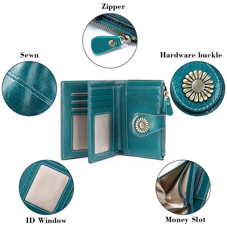 Sendefn Small Genuine Leather Bifold Wallet, RFID Blocking photo 5
