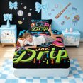 thumbnail image 5 of meiyoeat Respect Sport Football Twin Sheets for Boys, Donut Ice Cream Drip Bedding, 3 Pieces, 1 Flat Sheet, 1 Fitted Sheet and 1 Pillowcase, 5 of 6