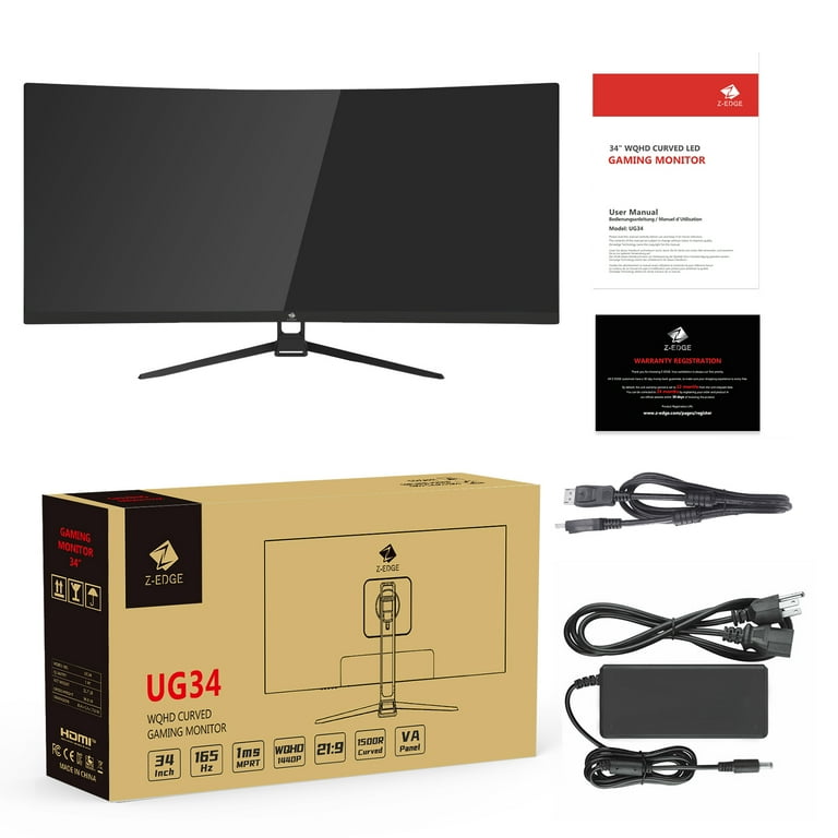 Z-EDGE UG34 34-inch Gaming Monitor 165Hz 1ms 3440x1440 21:9 Z-EDGE UG34 34-inch Gaming Monitor 165Hz 1ms 3440x1440 21:9