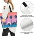 thumbnail image 3 of Disketp Beach with Palm Trees Tote Bag for Women, Handbag Shoulder Tote Bag, for Shopping and Travel, 3 of 8
