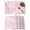 Pink, variant on Placemats Set of 6, White Golden Marble Woven Placemat, Linen Place Mats for Kitchen/Dining Tables, Modern Abstract Art Elegant Washable Table Mats for Party