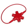 thumbnail image 3 of Écouteur de Flocon de Neige 3.5hexagonal un Quart Écouteur Audio splitter Snowflake splitter Adaptateur Audio plug [Rouge], 3 of 9