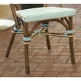thumbnail image 5 of Padma's Plantation Paris Rattan Bistro Chair in Blue, 5 of 5