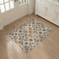 thumbnail image 3 of ODIKA 3'x5' Washable Accent Rug Vintage Boho Distressed Scroll Motif Fall Bordered Neutral Cream Refined for Bedside, Nursery Room, Pet Friendly & Non-Shedding, 3 of 7