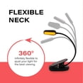 thumbnail image 4 of USB LED Book Light with Amber Bulb Blue Light Blocking Reading Lamp Clip-On Flexible 7 Leds Reader Lamp for Travel Sleep Aid (1 piece), 4 of 6
